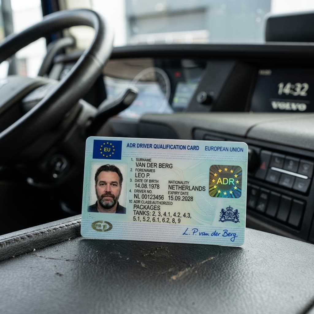 Свидетельство водителя ДОПОГ